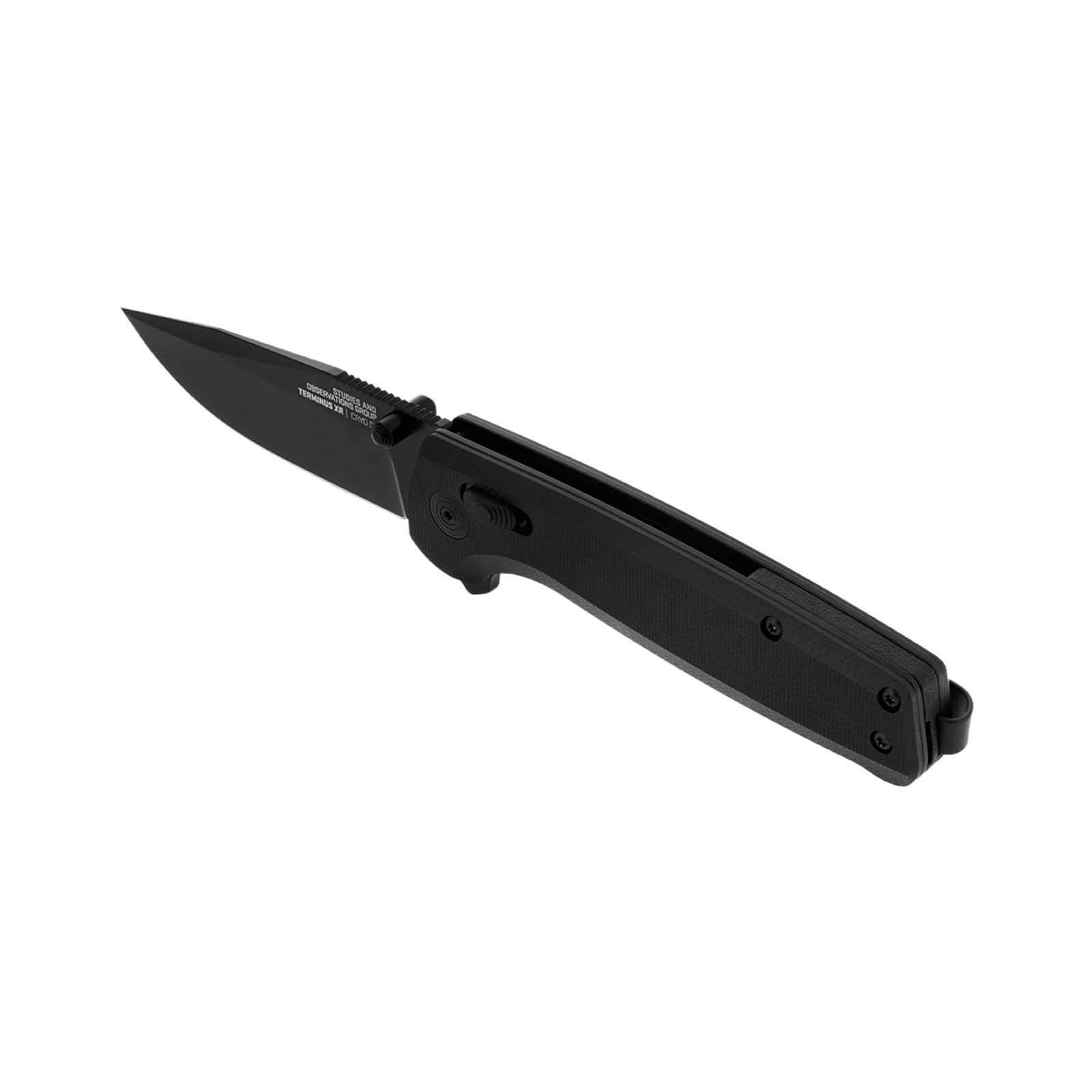 SOG Daily Carry Terminus XR G10 Rugged EDC Ambidextrous Pocket Folding Knife | G10 Handle | Wear-Resistant D2 Steel Blade, Black, Box