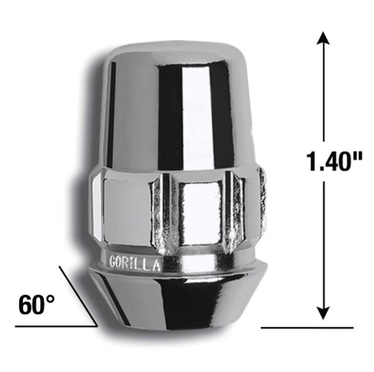 14mm x 2.00 Acorn Lug Nut,Chrome Gorilla Automotive 71601N