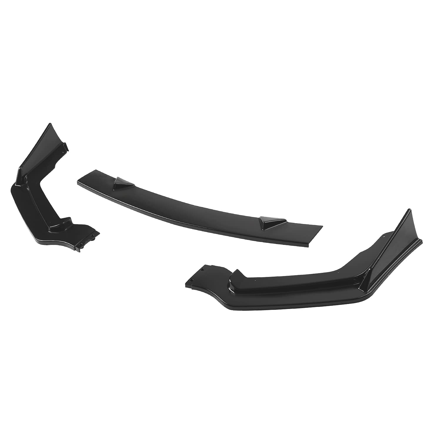 Matte Black Spec-D Tuning Front Bumper Lip Spoiler Splitter Body Kit 3PC Compatible with 2014-2017 Infiniti Q50 Sport