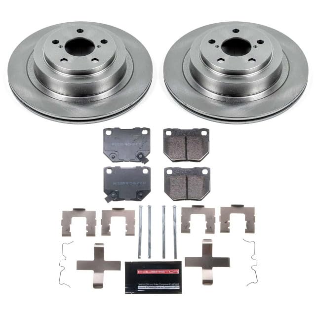 Power Stop KOE4932 Rear Replacement Brake Kit-OE Brake Rotors & Ceramic Brake Pads For Subaru Impreza 2006-2007 [Vehicle Specific]