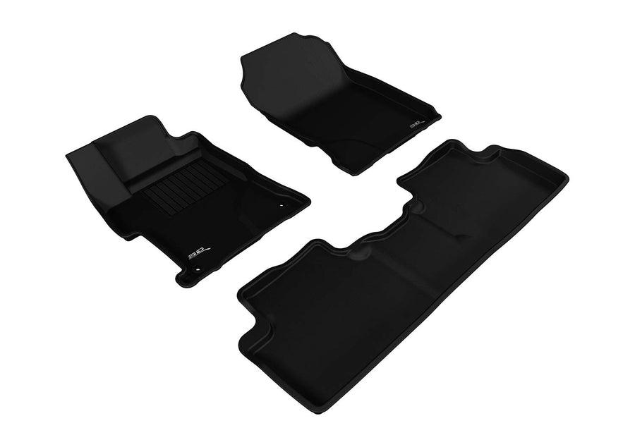 3D MAXpider Kagu Custom Fit Floor Mat (Black) for 2014-2015 Honda Civic Sedan - 1ST Row 2ND Row
