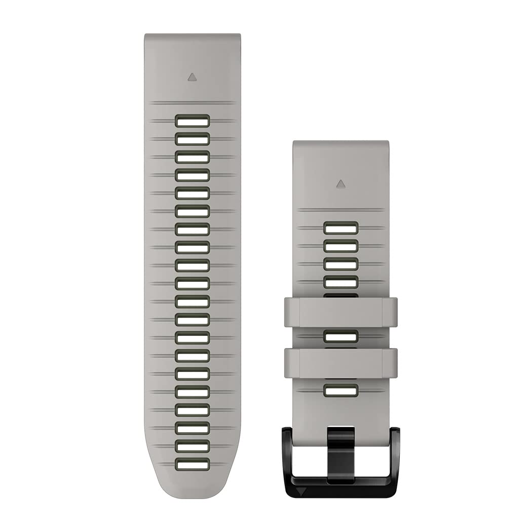 Garmin 26 mm QuickFit Watch Band - Fog Gray/Moss Silicone Band