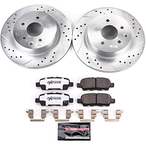 Power Stop K8062-26 Z26 Street Warrior Rear Brake Kit Nissan For INFINITI EX35, INFINITI E, INFINITI, INFINITI QX50, Nissan 370Z, Nissan Maxima, Niss [Model Specific]