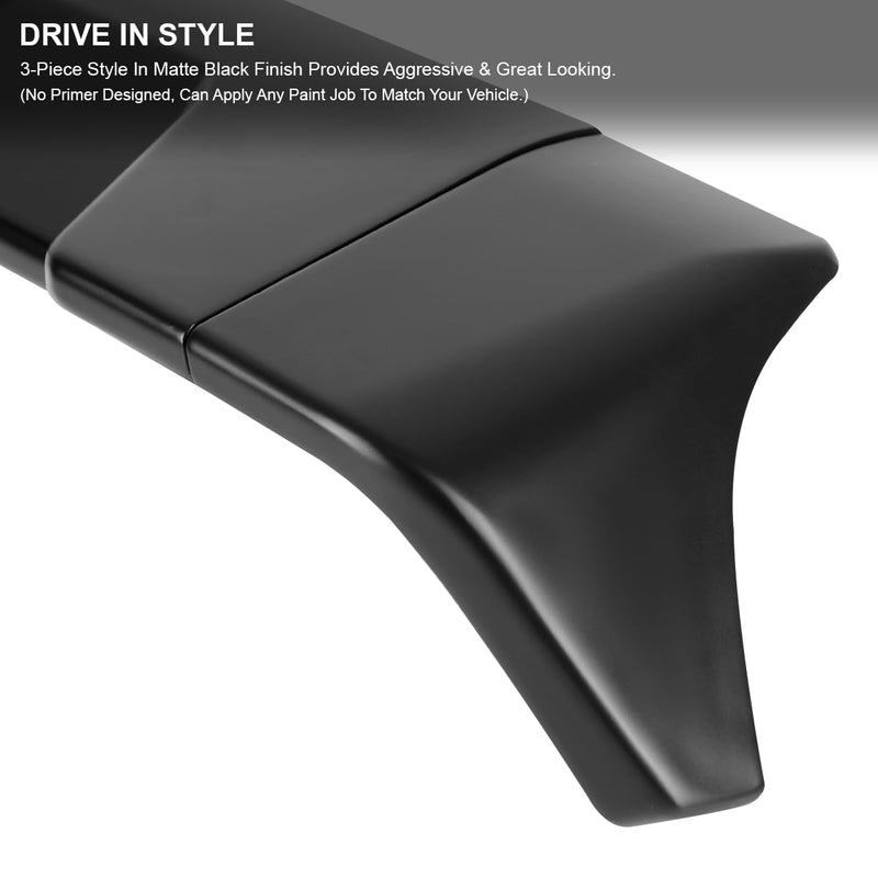 Matte Black ABS Cab Roof Spoiler Spec-D Tuning for 2007-2013 Toyota Tundra Models