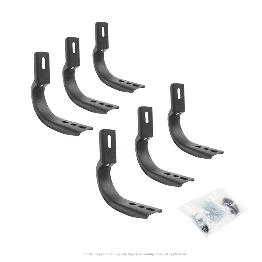 OE Xtreme Go Rhino Brackets | Mild Steel, Textured Black | 6803685 | Fits 2019-2024 Ford Ranger Crew Cab Pickup
