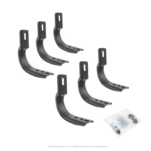 OE Xtreme Go Rhino Brackets | Mild Steel, Textured Black | 6803685 | Fits 2019-2024 Ford Ranger Crew Cab Pickup