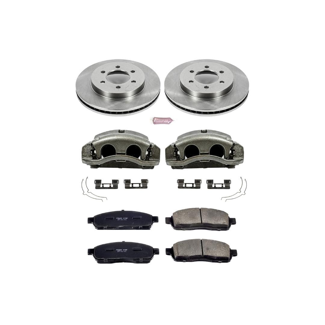 Power Stop KCOE1943A 1-Click Autospecialty Brake Kit with Calipers For Ford F-150 2005-2008, Lincoln Mark LT 2006-2008 [Model Specific]