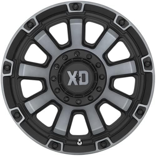 XD Wheels Gauntlet Xd852 Satin Black with Gray Tint Wheel with Alloy Steel (20 x 9. inches /6 x 106 mm, 0 mm Offset)
