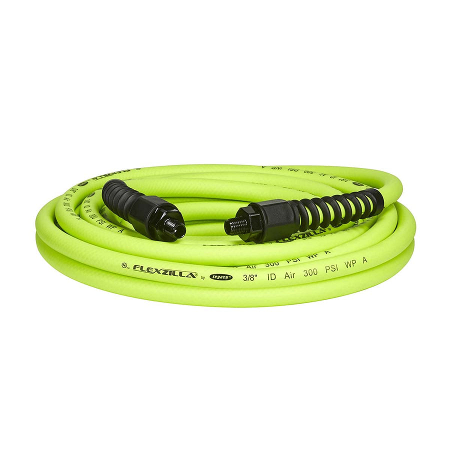 3/8 in. Flexzilla Pro Air Hose, 25 ft., Heavy Duty, Lightweight, Hybrid, ZillaGreen - HFZP3825YW2