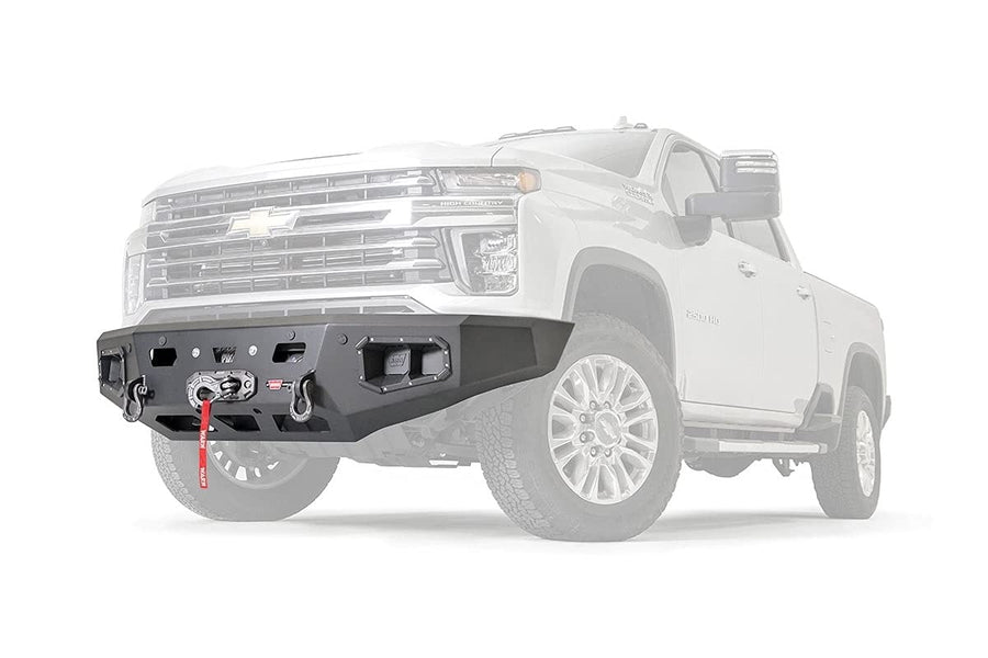107004 WARN Ascent Front Bumper without Grille Guard Tube, Fits: Chevrolet Silverado HD 2500/3500 (2020-Current)