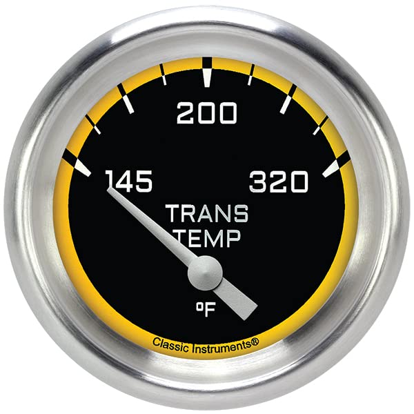 AX227YAPF Classic Instruments AutoCross Yellow 2-5/8" Transmission Temperature Gauge