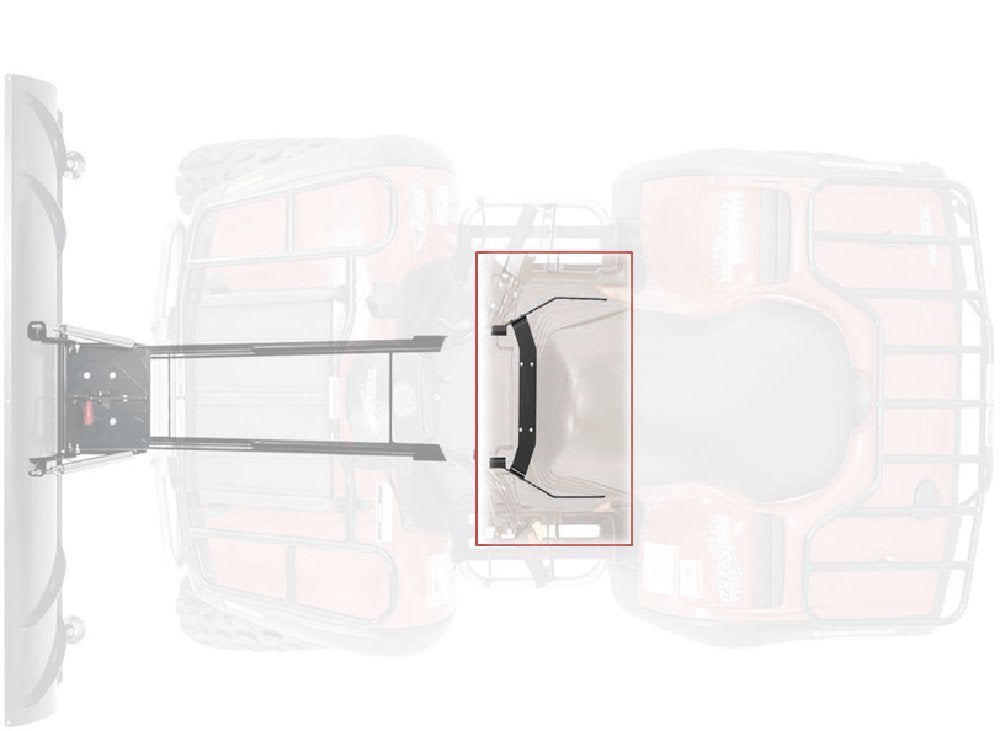 WARN Powersports 88188 ATV Center Kit Snow Plow Mount for Yamaha Grizzly & Kodiak, Black