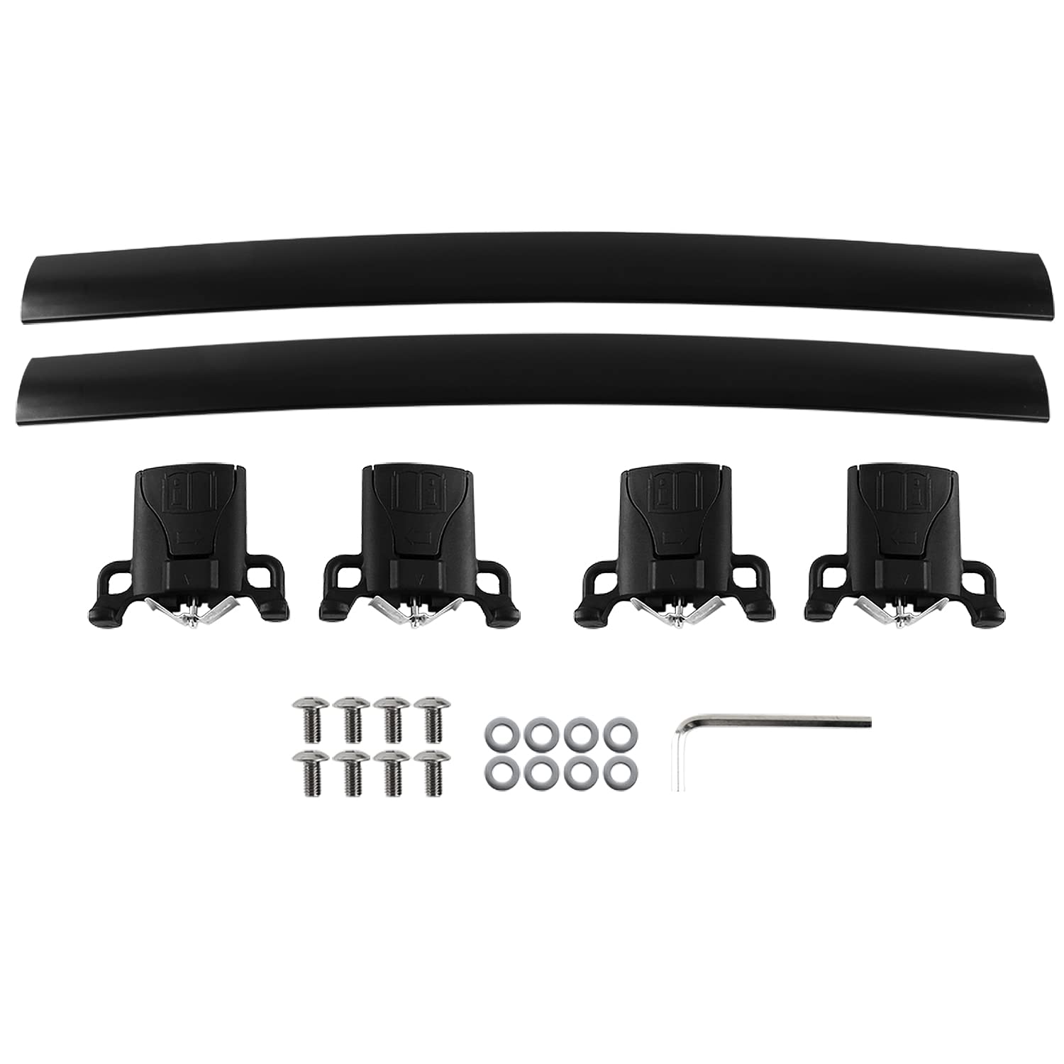 Black Roof Spec-D Tuning Cross Bars Rack Luggage Cargo Carrier Compatible with 2010-2017 Chevy Equinox GMC Terrain