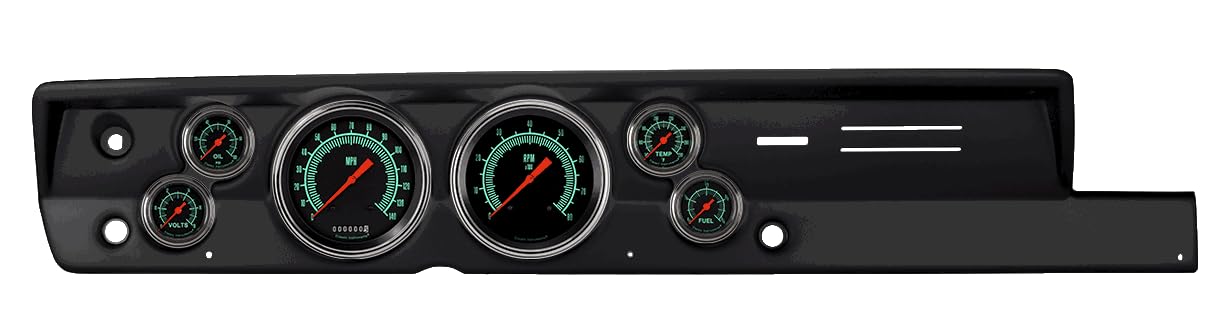 Classic Instruments G/Stock CDPB67GS151BL Full Sweep Direct Fit 6 Gauge Set Compatible with 1967-1969 Barracuda