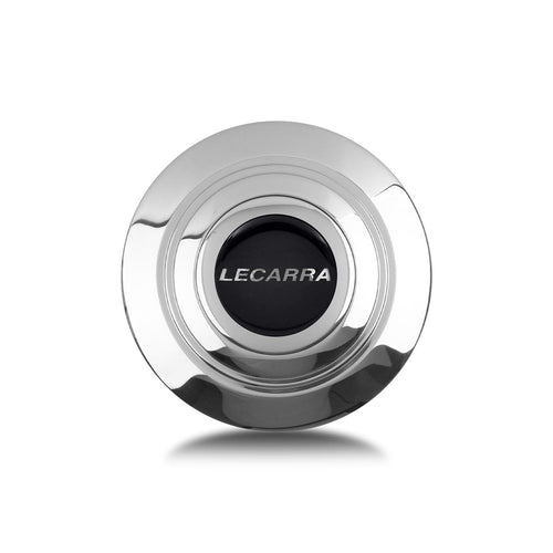 Horn Button Lecarra 3467, Billet Aluminum, Single Contact, Domed Logo, Polished for B