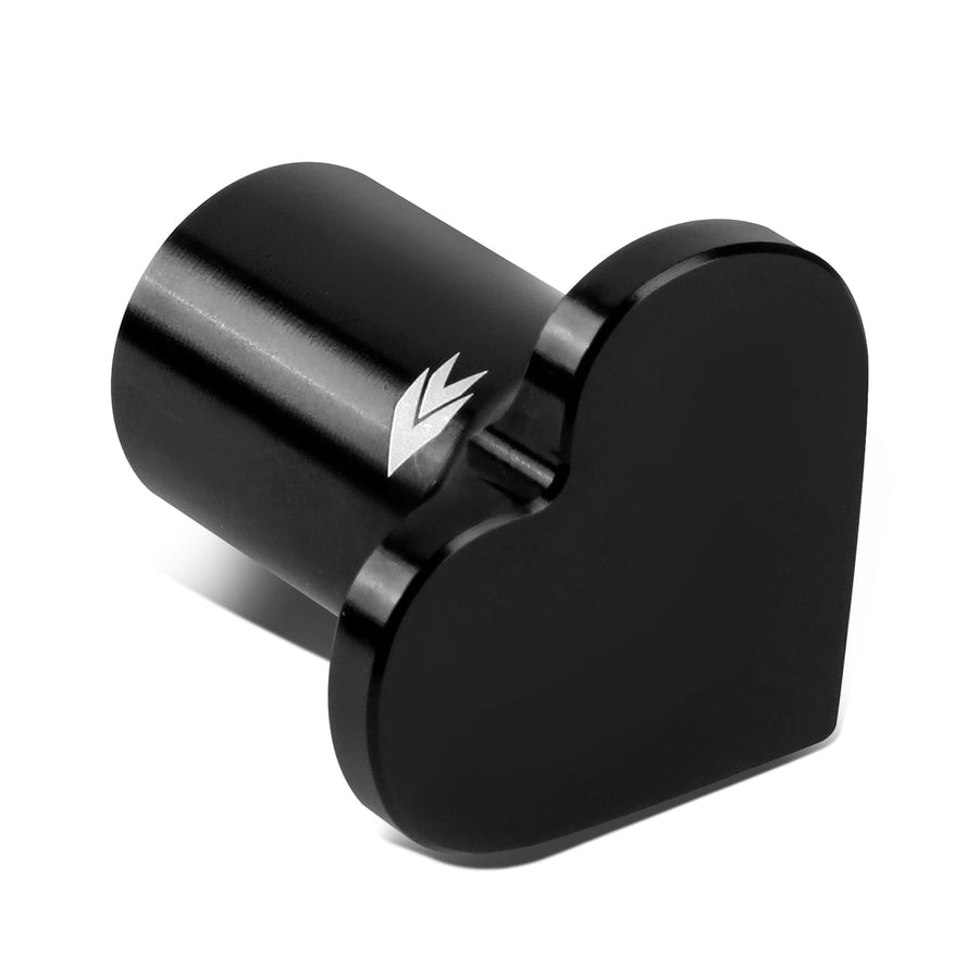NRG Innovations 6061 Aluminum NRG-DB-H003BK Heart E-Brake Drift Button, Hand Brake Lever Button Compatible with Honda Civic/CRX/Del Sol, Black