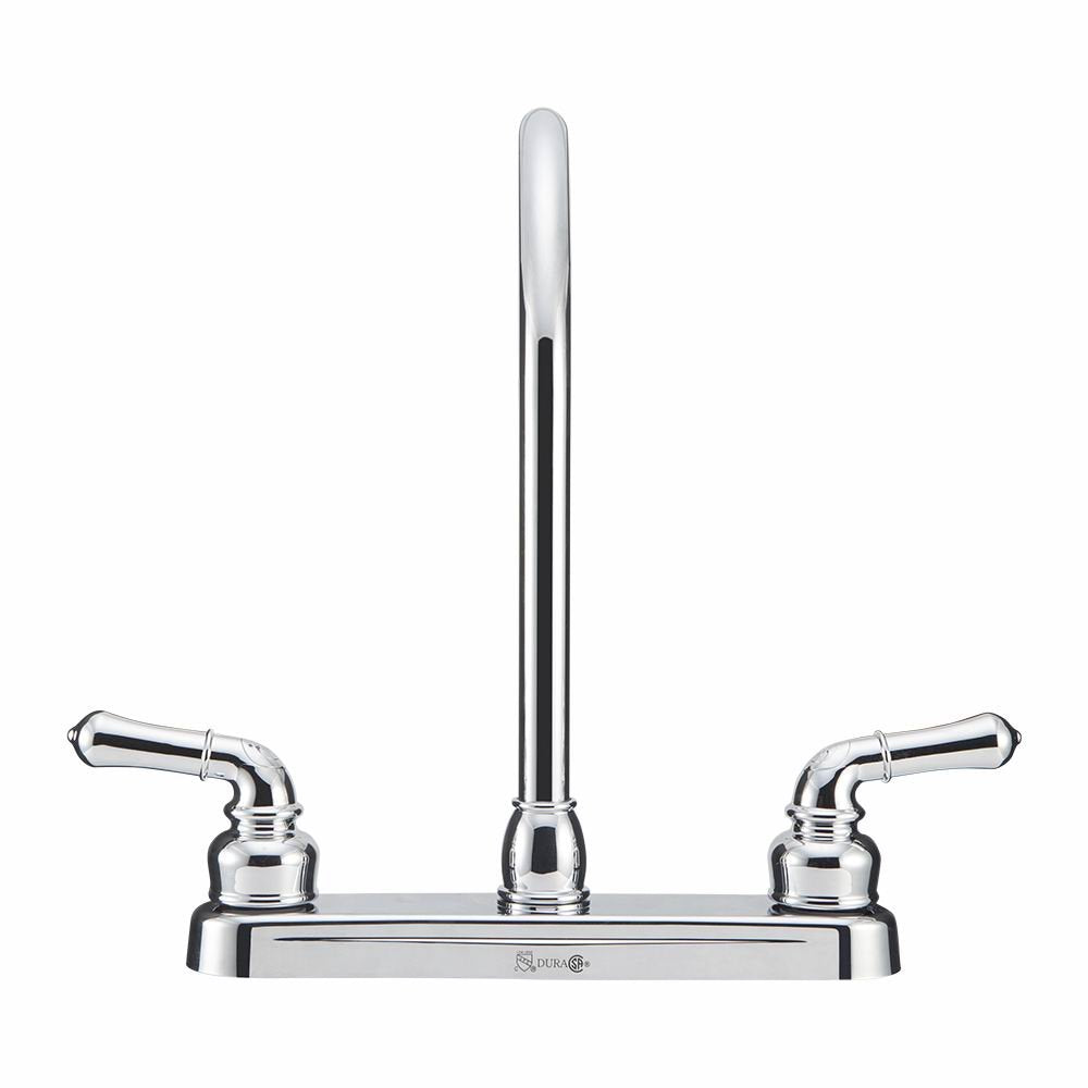 Dura Faucet RV J-Spout Kitchen Sink Faucet DF-PK330HC-CP (Chrome)
