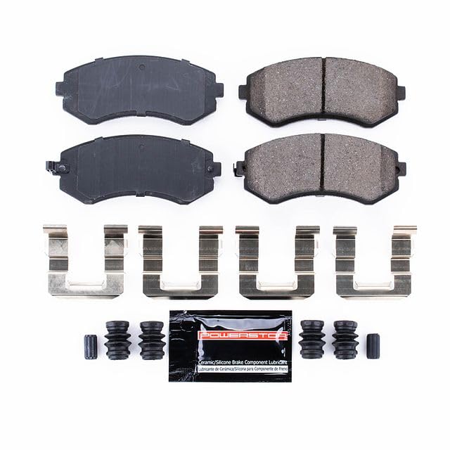 Power Stop Z23-422 Z23 Evolution Sport Carbon Fiber Infused Ceramic Brake Pads with Hardware For Nissan 240SX 1989-1996 [Vehicle Specific]
