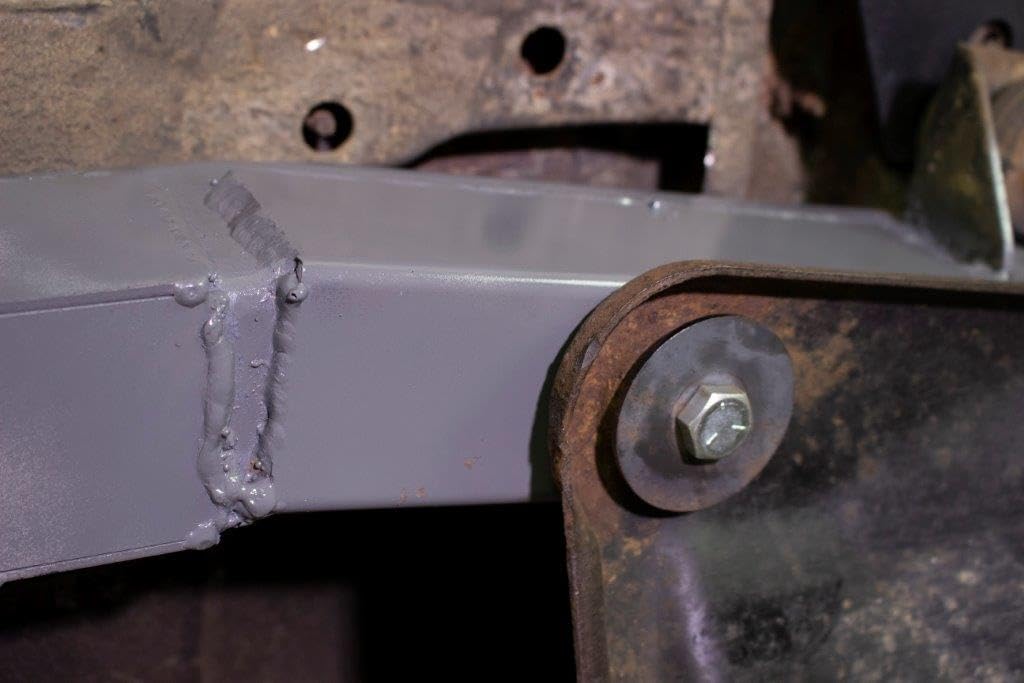 YJ Center Frame Skid Plate Mount - Left Side Rust Buster