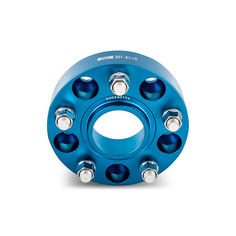 Borne Mishimoto Off-Road Wheel Spacers, 5X127, 1.75 Inch Thick, Compatible with Jeep Wrangler/Gladiator/Grand Cherokee, Blue
