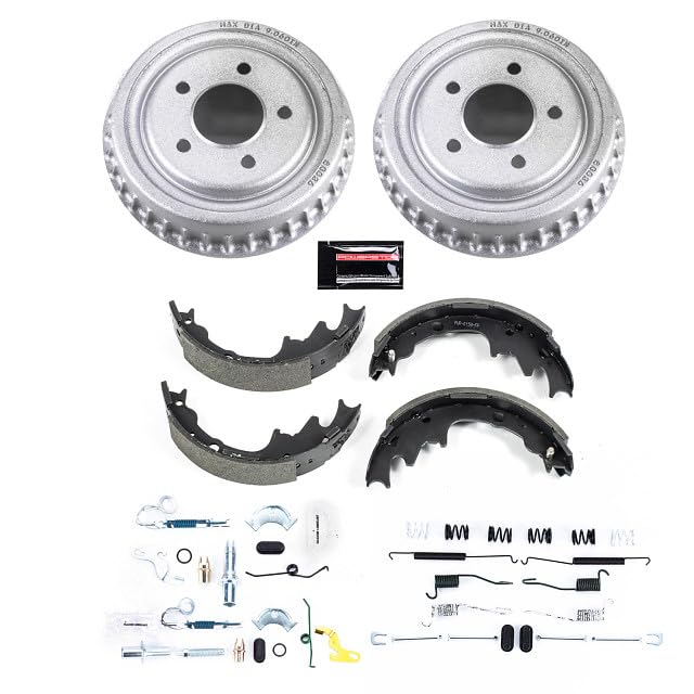 Power Stop Autospecialty KOE15335DK Rear Replacement Brake Kit with Brake Drums & Brake Shoes [Specific For Models with 9-inch Drums Only]