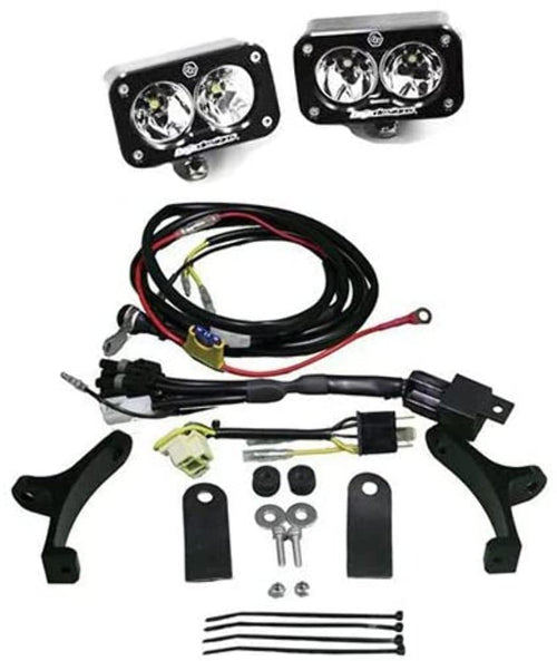 Baja Designs Squadron Pro PowerSports LED Vertical Mount Light Kit for UTV, ATV - Universal Fit, 2-inch Tube Mounts