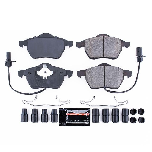 Power Stop Z23-840 Z23 Evolution Sport Carbon Fiber Infused Ceramic Brake Pads with Hardware For Audi A4, Audi A4 Quattro, Audi A6, Audi A6 Quattro, VW Passat [Model Specific]