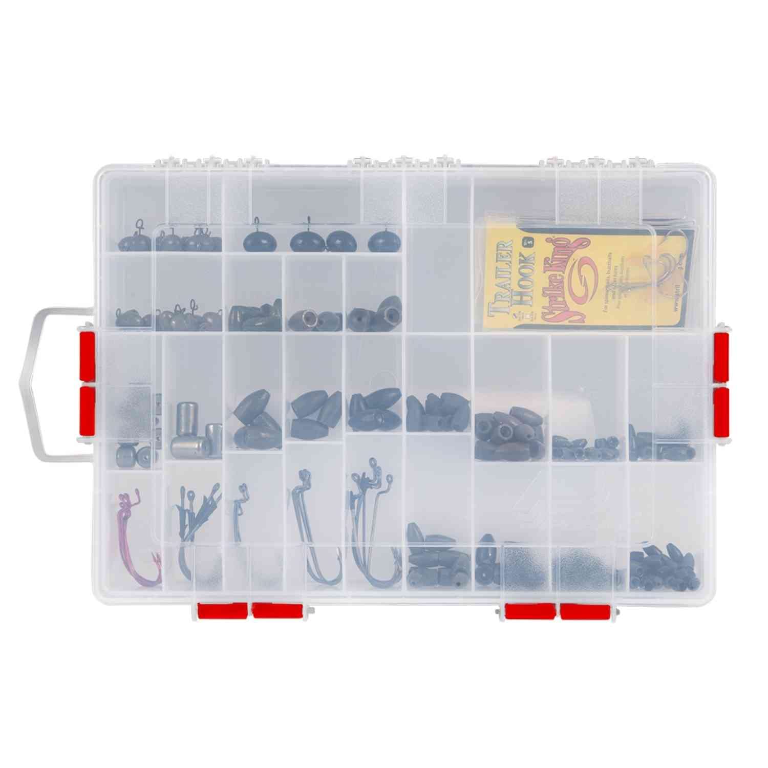 Plano Terminal Rustrictor Stowaway, Premium Tackle Storage with Rust Prevention, Clear, Transparent/Red