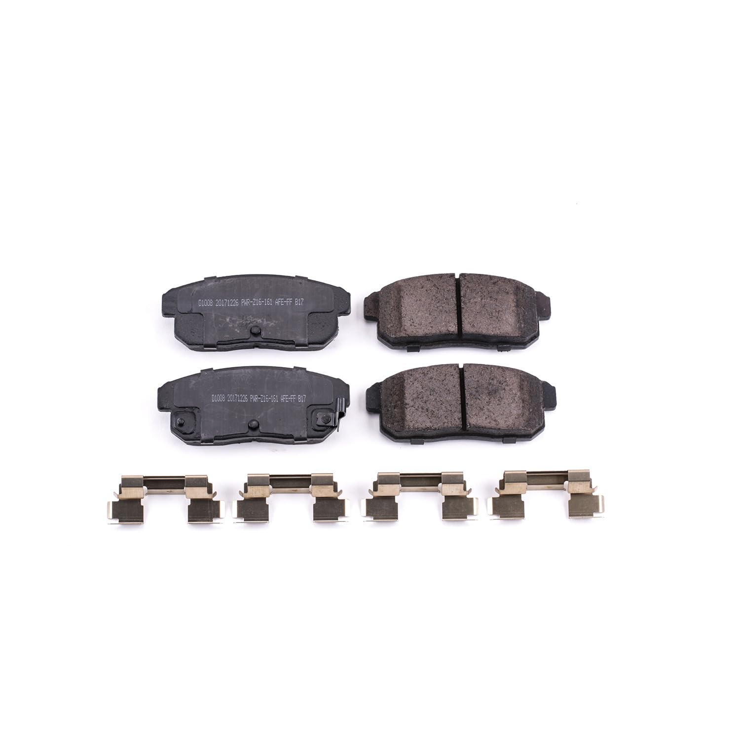 Rear Brake Kit Power Stop For Mazda RX-8 2004-11 - Ceramic Brake Pads With Installation Hardware, 17-1008
