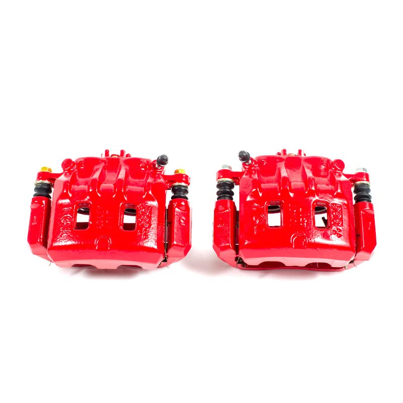 Power Stop S1948A Front Pair of High-Temp Red Powder Coated Calipers For Subaru Impreza 2002-2003, Subaru Legacy 2001, Subaru Outback 2001 [Model Specific]