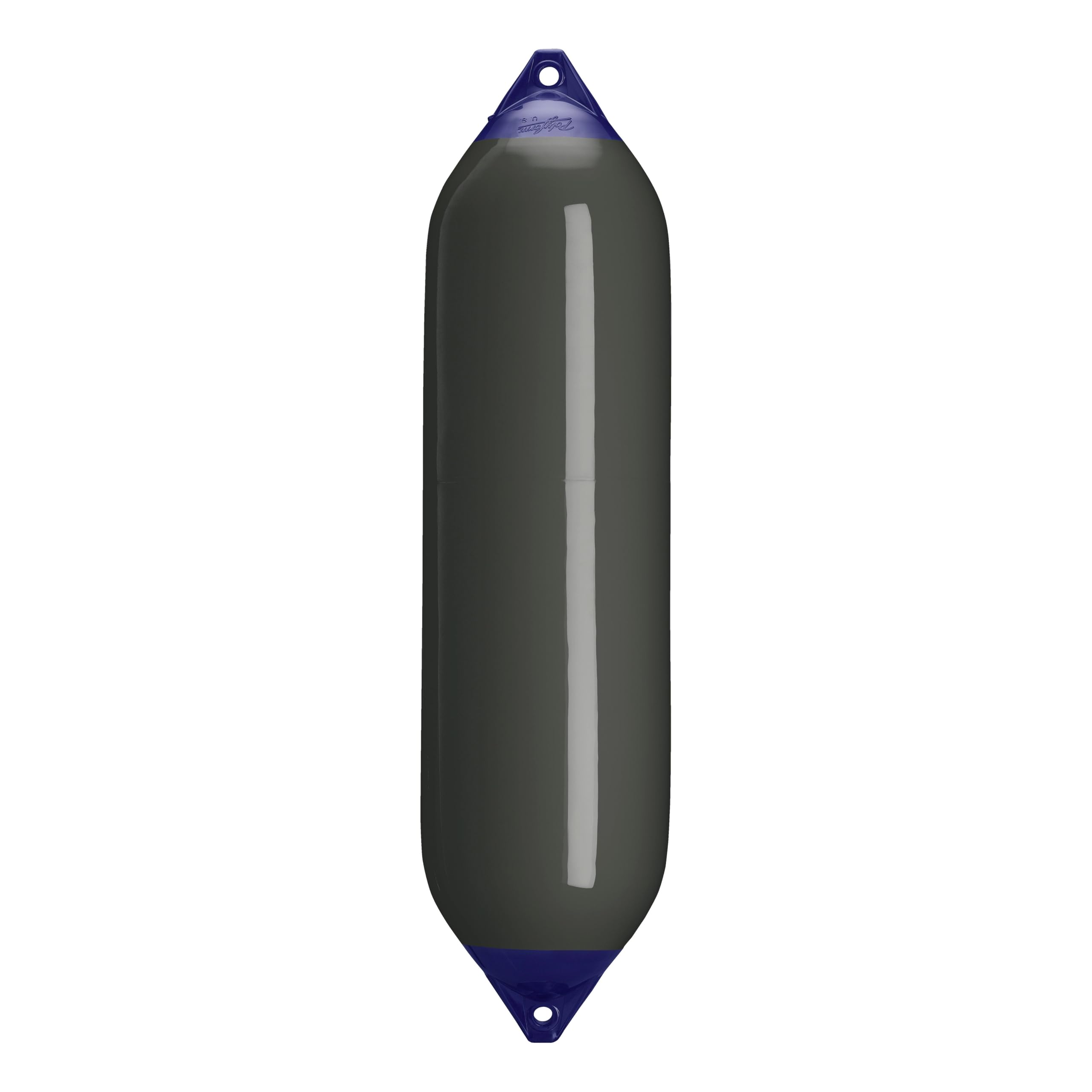 F-8 Standard Polyform Boat Fender Blue Ropehold - Graphite
