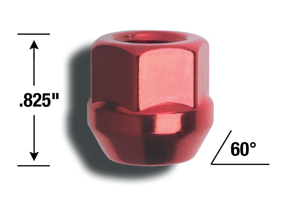 Gorilla 40037RD Automotive Acorn Bulge Open End Red Lug Nuts (12mm x 1.50 Thread Size)