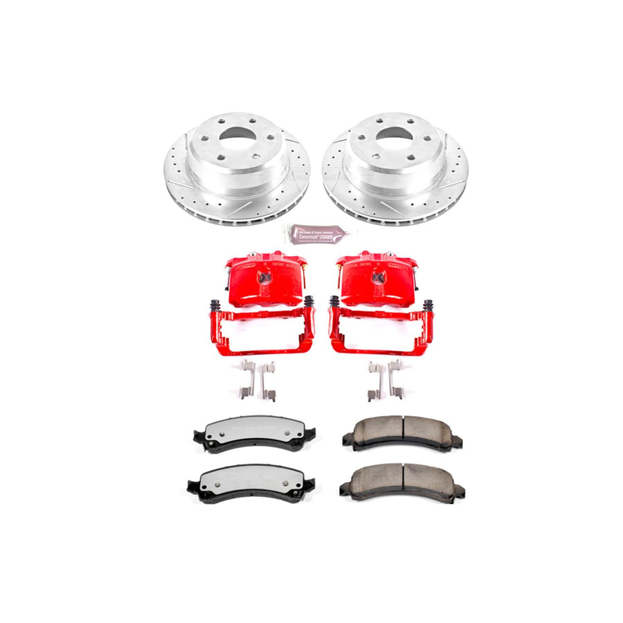 Power Stop Rear KC2047-36 Z36 Truck and Tow Brake Kit with Calipers For Cadillac Escalade, Avalanche 1500, Express 1500, Suburban 1500, Tahoe, Savana 1500, Yukon, Yukon XL 1500 [Model Specific]