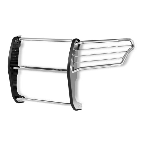 Grille Guard TrailFX E0049S, 1-Piece, Silver Polished, Stainless Steel, 1-1/2 Inch Dia, with Brush Guard, Fits 2022-2025 Toyota Tundra (Models with Parking Brake Support System Must Turn Off System)