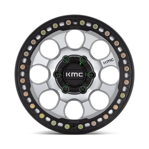 KMC Wheels 17X8.5 RIOT BEADLOCK 5X5.04.75 0mm MACHINED FACE SATIN BLACK WINDOWS WITH SATIN BLACK RING - KM237DB17855000