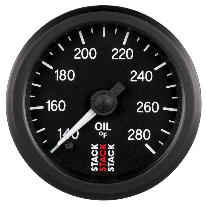 Gauge, Auto Meter: Oil Temp, Pro Stepper Motor, 52Mm, Classic, 140-280ºf, 1/8" Nptf Male