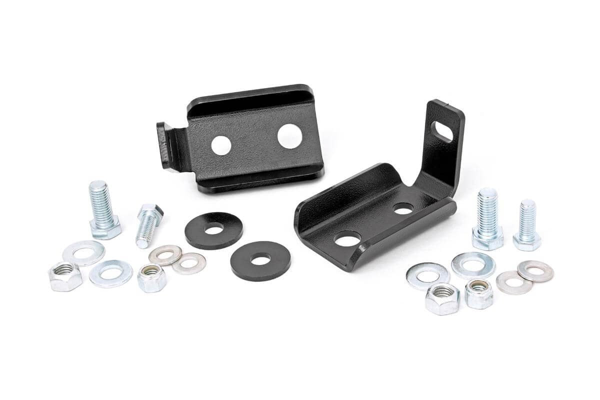 Rough Country Shock Front Relocation Brackets for 07-18 Jeep Wrangler JK - 1020