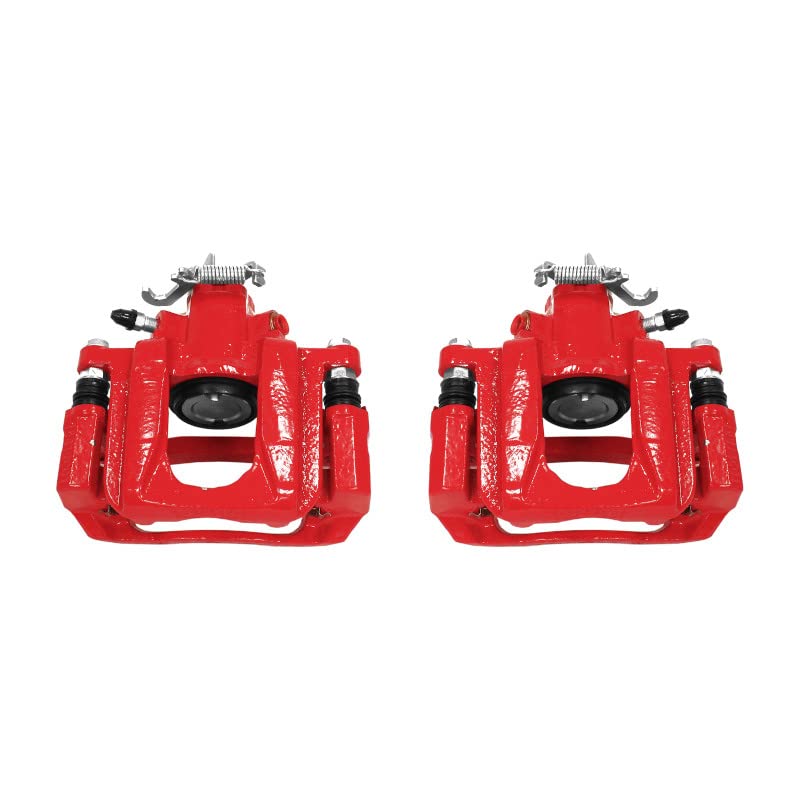 Power Stop S5080 Rear Pair of High-Temp Red Powder Coated Calipers For Chrysler Town & Country, Dodge Grand Caravan, Ram C/V, VW Routan [Model Specific]