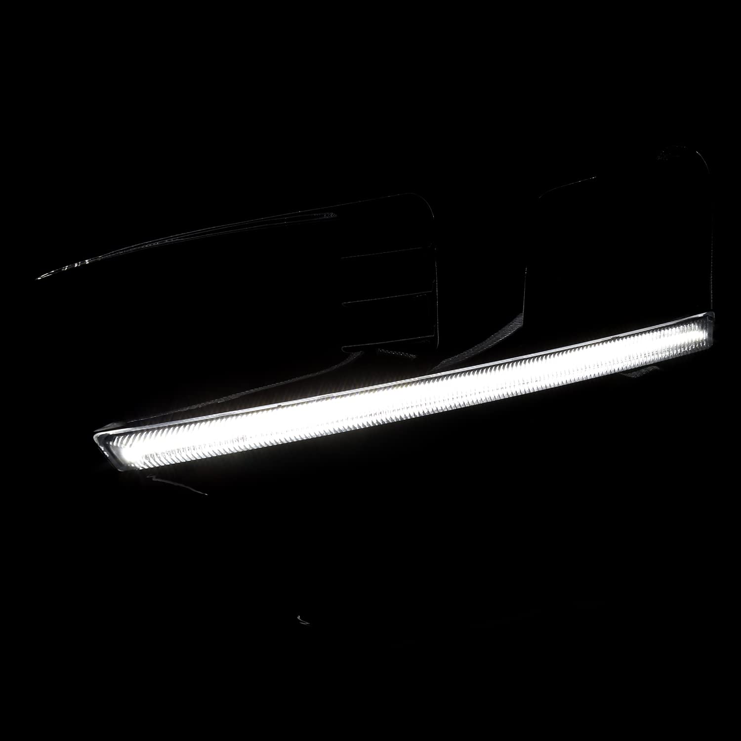 Fog Light Covers Spec-D Tuning Bezel w/Switchback Sequential LED DRL Compatible with Subaru WRX STI 2015-2017