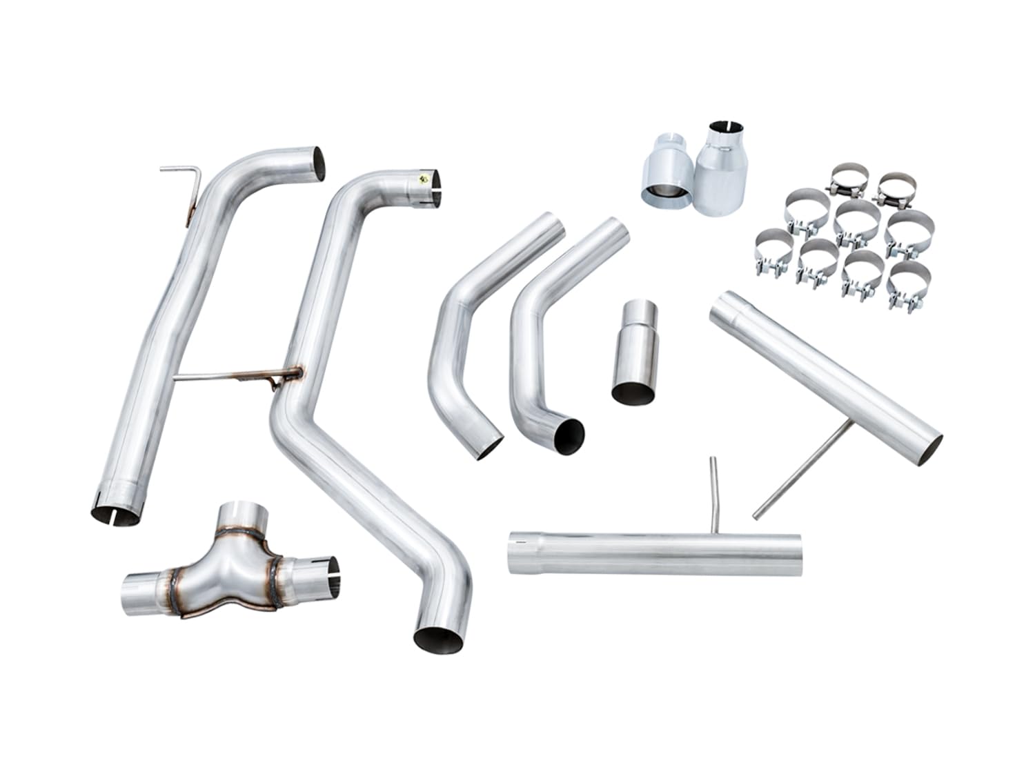 AWE Tuning Volkswagen Jetta GLI Mk7 18-21 Track Edition Exhaust - Chrome Silver Tips (Fits OEM DP) - 3020-22034