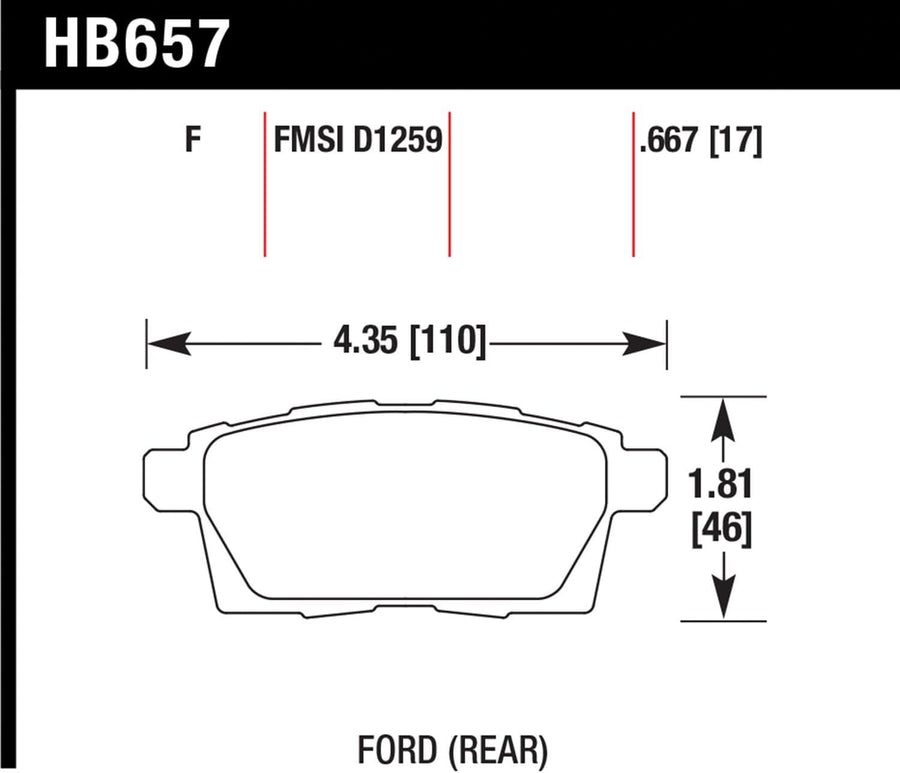 Hawk Performance HPS Performance Street Brake Pads HB657F.667