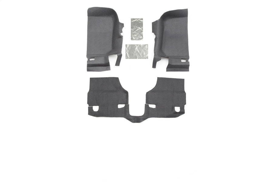 Jeep BedRug Kit - BedTred BTJK07F2 fits 07-10 2DR JK FRONT 3PC FLOOR KIT (INCLUDES HEAT SHIELDS)