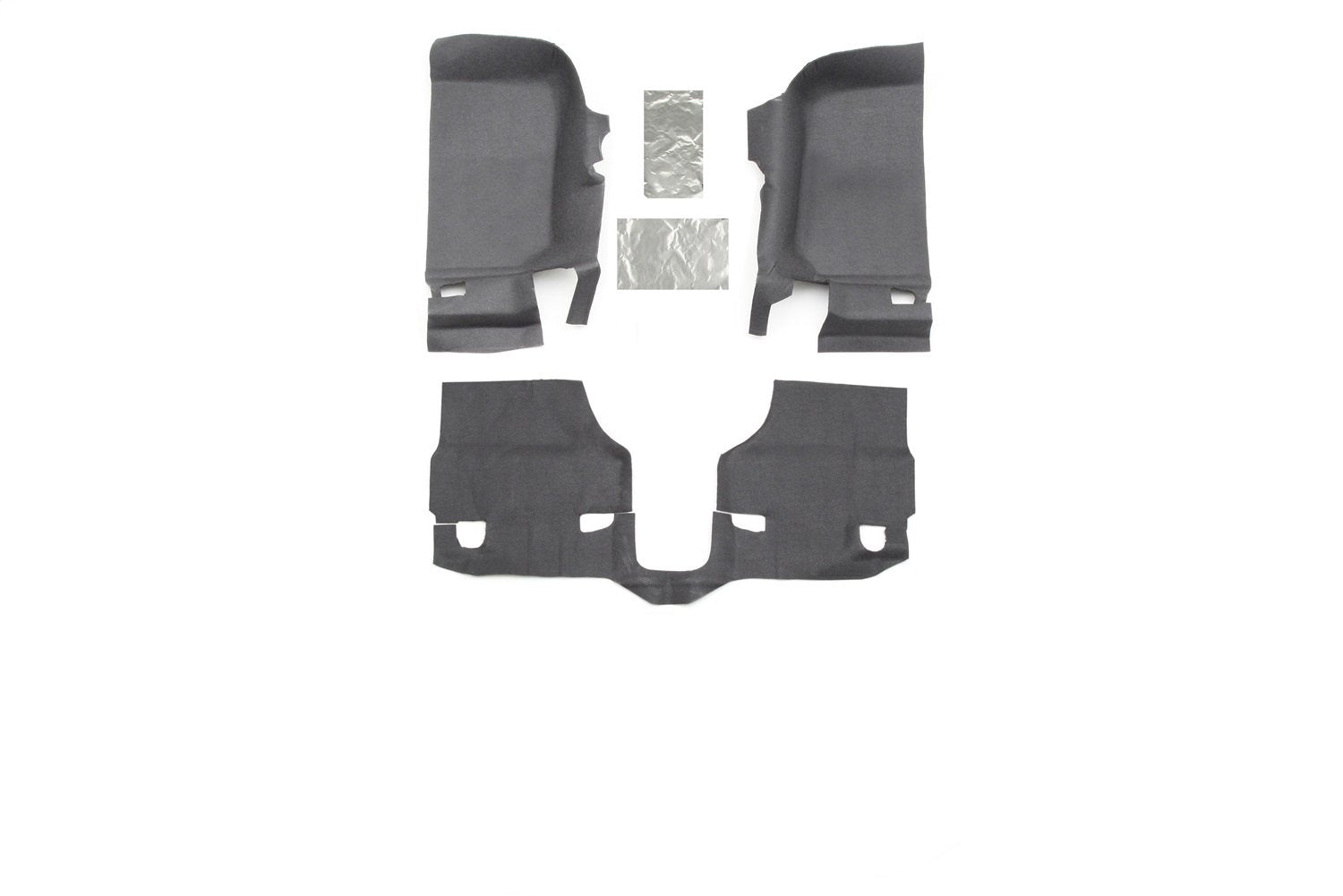 Jeep Bedtred - Bedrug | 2011 - 2018 Jeep Wrangler JK 2 Door, Front Floor Liners (Includes Heat Shields) | Grey - 3 pc. | BTJK11F2