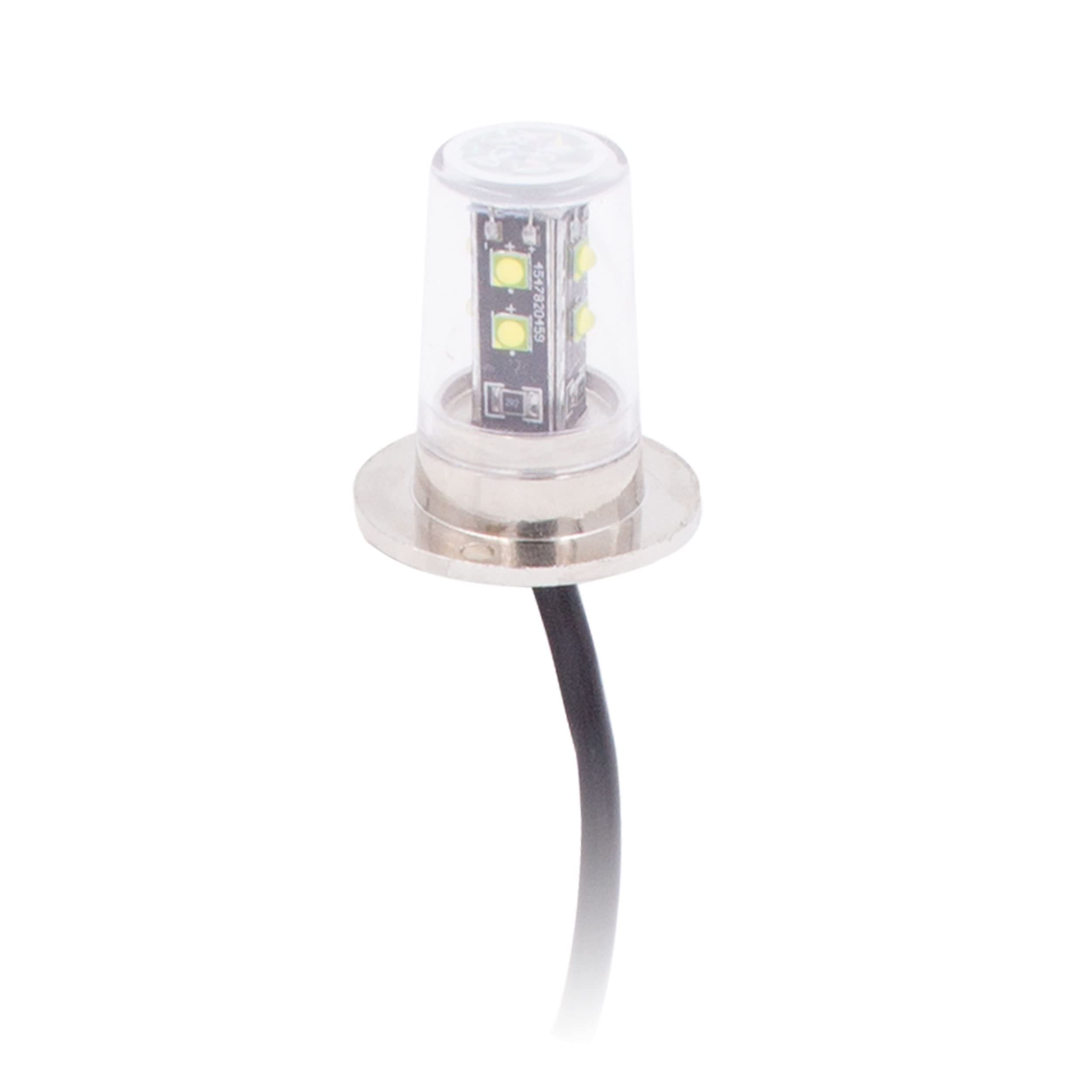 White LED Strobe Light Bulb - HEISE 8 LED (HE-MUSTR-S1W)