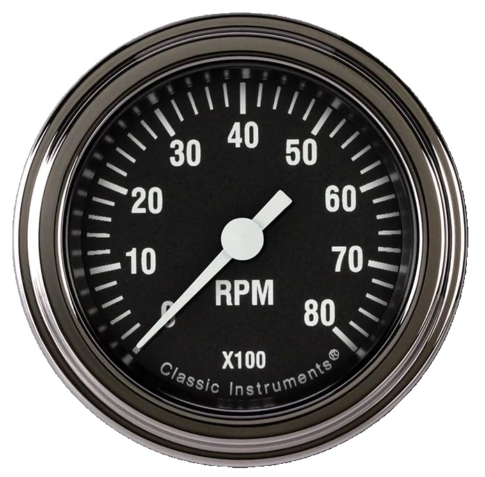 Hot Rod Series Classic Instruments 2-1/8" Tachometer HR183SLF