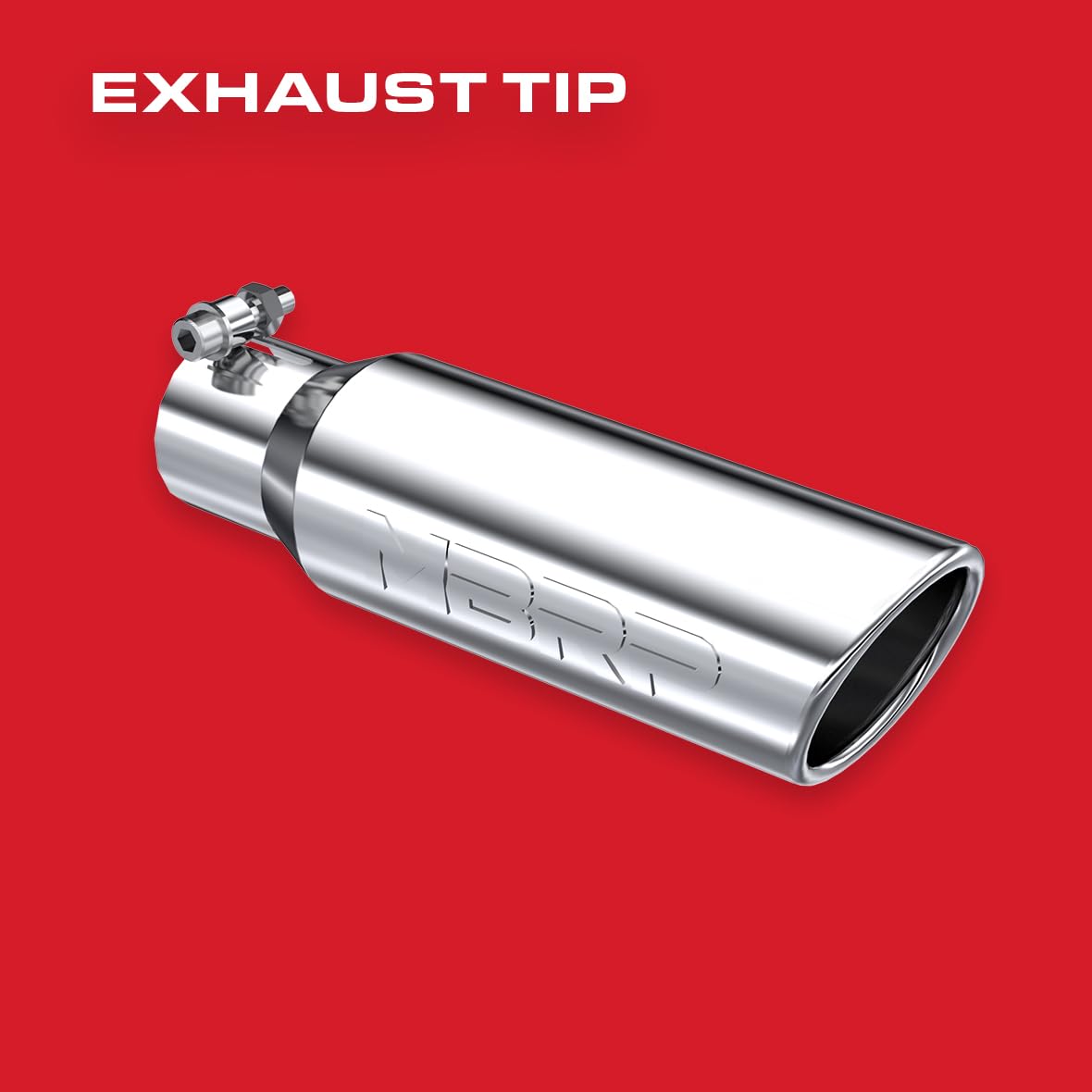 MBRP Tip T5113 (3 1/2" O.D. 2 1/2" Inlet Angled Rolled End 10" Length T304)