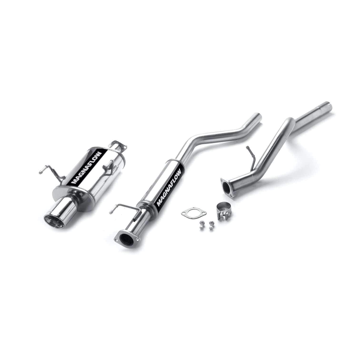 Performance Exhaust System MagnaFlow 15764: Cat-Back, Street Series, Compatible with 2002-2006 Nissan Sentra, Single Straight Passenger Side Rear Exit Style