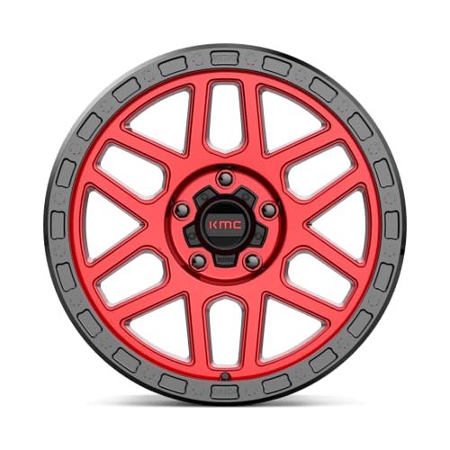 KMC Wheels 18X9 MESA 5X5.05.71 18mm CANDY RED WITH BLACK LIP - KM54489050918