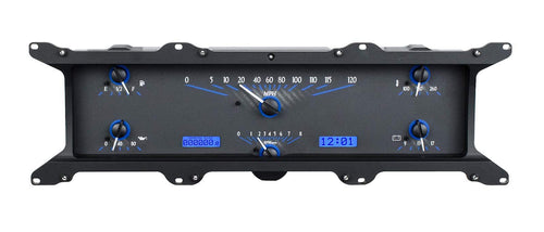 VHX-67F-PU-C-B Dakota Digital Compatible with 1967-72 Ford Pickup Truck VHX Analog Gauge System with Carbon Fiber Style and Blue Backlighting