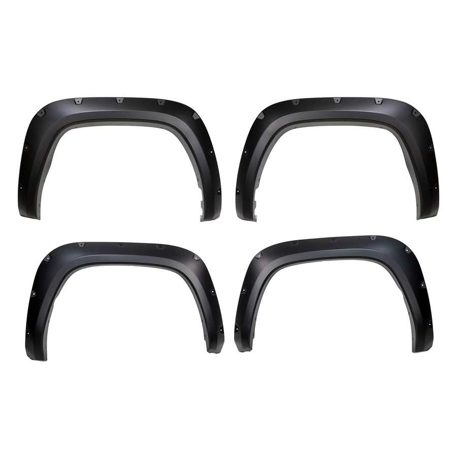 TrailFX Pocket Fender Flares TFT3004S Fits 2022-2025 Toyota Tundra Smooth Black Paintable 1.75" Front & Rear Flares, 4.5" Flare Height, Set of 4 with Stainless & Black Rivets TrailFX TFT3004S